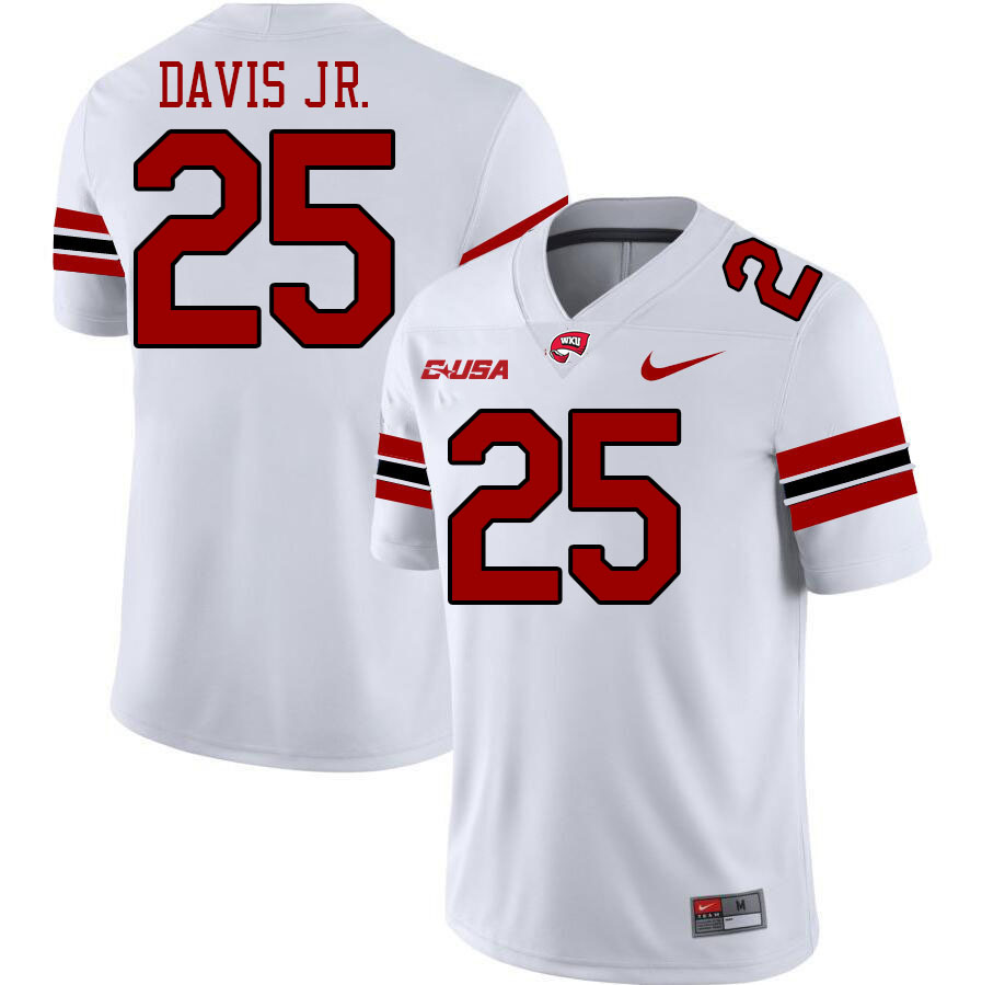 Western Kentucky Hilltoppers #25 Rickie Davis Jr. College Football Jerseys Stitched Sale-White